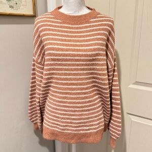 Staccato striped balloon sleeve sweater